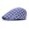 DT595 Fancy Plaid Flap Newsboy Caps Men Women Spring Summer Duckbill Ivy Cap Adjustable Gorras Planas Men Hat Beret Caps Women