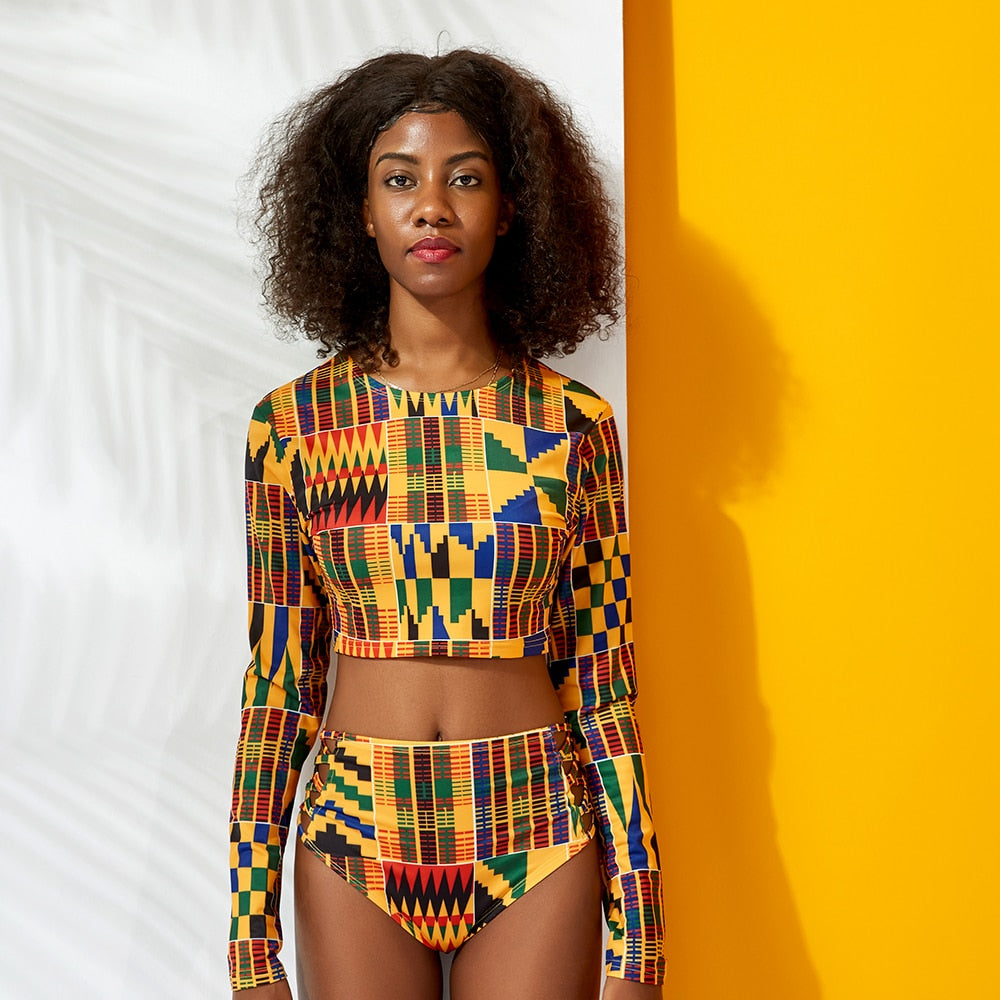 african couples clothes swimwear Sexy african printed women and men Swimsuit Female Sunscreen swimsuit beach sexy swimwear