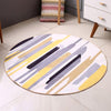 EHOMEBUY Modern Carpet Yellow Grey Striped Round Carpet Anti Slip Mats Living Room Geometric Rug Floor Protection Home Decor - Surprise store