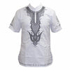 Mr Hunkle Embroidery Summer t-shirt Mandarin Collar Short Sleeve Men's Top Tee Smooth Casual African Traditional Dashiki Shirt - Surprise store