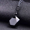 Natural Amethysts Star of David Necklaces for Women New Wealth Pendant Necklaces Men Amulet Pendant Energy Stone Judaism Jewelry