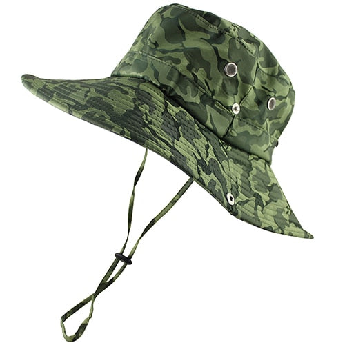 UPF 50+ Bucket Hat Men Women Bob Boonie Hat Summer UV Protection Camouflage Cap Military Army Hiking Tactical Outdoor Sun Hat