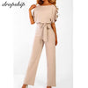 Dropship Jumpsuit Rompers Womens Overalls Women Jumpsuits 2019 Streetwear Plus Size Romper Spring Summer Lace-up Short Sleeve - Surprise store