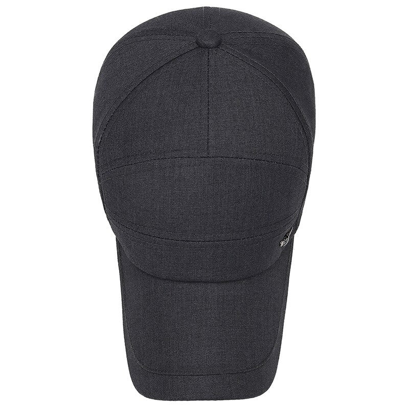 Spring Summer 2019 Simple Casual Solid Middle-aged Men's Cotton Baseball Cap Visor Snapback Hat Bone Masculino Fitted hats
