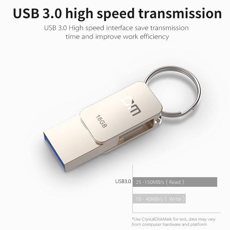 DM PD059 USB Flash Drive 3.0 USB C OTG Pen drive 128 64 32GB