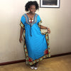 Dashikiage Women's Caftan Dress Kaftan dashiki Hippie Boho Maxi Gown Dress BUST:68cm