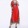 Dashikiage Women's Caftan Dress Kaftan dashiki Hippie Boho Maxi Gown Dress BUST:68cm