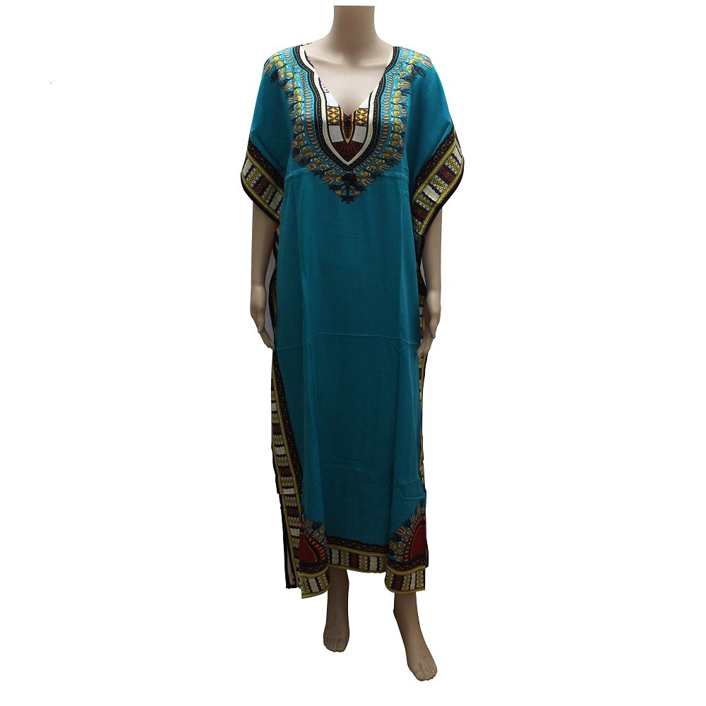 Dashikiage Women's Caftan Dress Kaftan dashiki Hippie Boho Maxi Gown Dress BUST:68cm