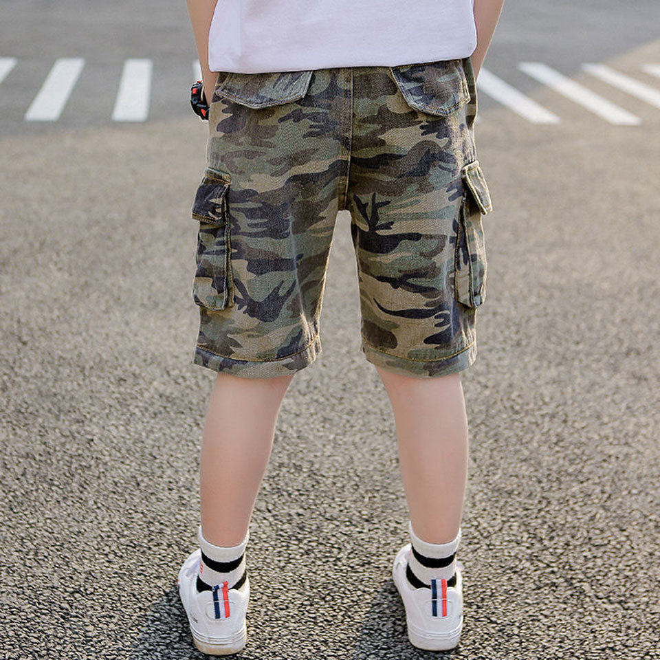 Summer Boys Camouflage Shorts Cotton Trousers Kids Beachwear Children Loose Sport Beach Shorts Sweatpants