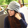 New Women Winter Hat Warm Visors Knitted Hats For Woman Female Girls Black Simple Cap Autumn And Winter Ladies Fashion Hat