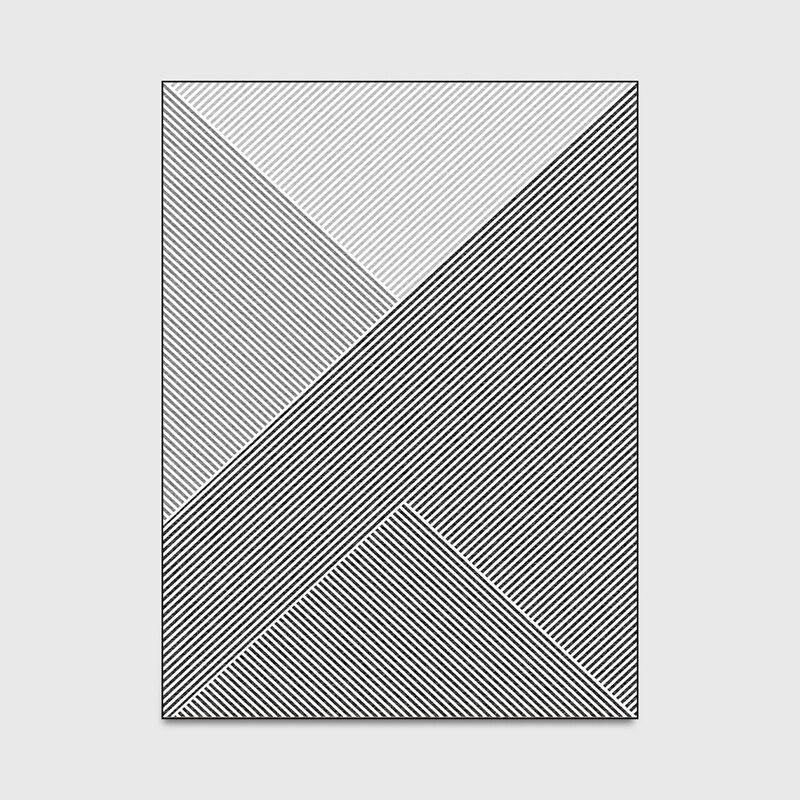 Nordic Creative Carpets White Gray Geometric Striped Living Room Kids Room Anti-Skid Area Rug Bedroom Sofa Coffee Desk Floor Mat - Surprise store