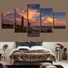 Modern Printed Pictures HD Modular Posters 5 Panels Seaside Landscape Home Decoration Tableau Wall Art Cuadros Canvas Paintings