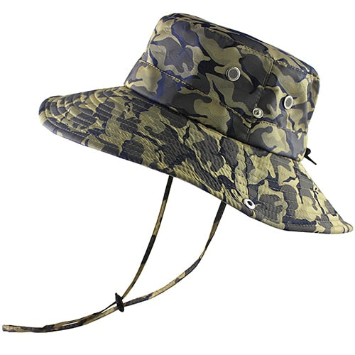 UPF 50+ Bucket Hat Men Women Bob Boonie Hat Summer UV Protection Camouflage Cap Military Army Hiking Tactical Outdoor Sun Hat
