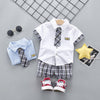 Baby boys clothing sets summer toddler fashion shirt+shorts 2pcs tracksuits for bebe boys newborn baby cotton clothes sets 2020