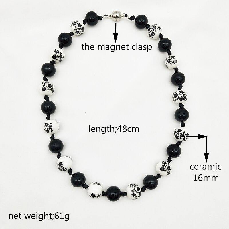 Dandie Fashion, personality, exquisite, Flower pattern, romantic ceramic bead necklace, Women's fashion acces - Surprise store