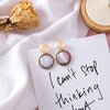 2019 Korean Sweet Abstract Texture Fashion Drop Round Dangle Earring Wedding Geometric Jewelry Wholesale Gift For Lover Friend - Surprise store