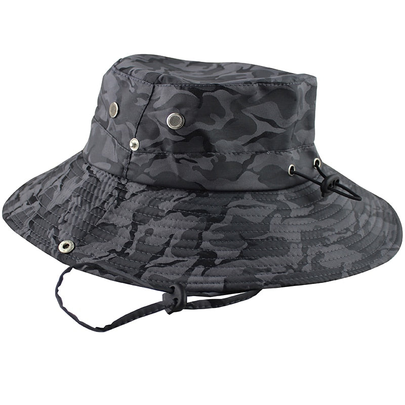 UPF 50+ Bucket Hat Men Women Bob Boonie Hat Summer UV Protection Camouflage Cap Military Army Hiking Tactical Outdoor Sun Hat