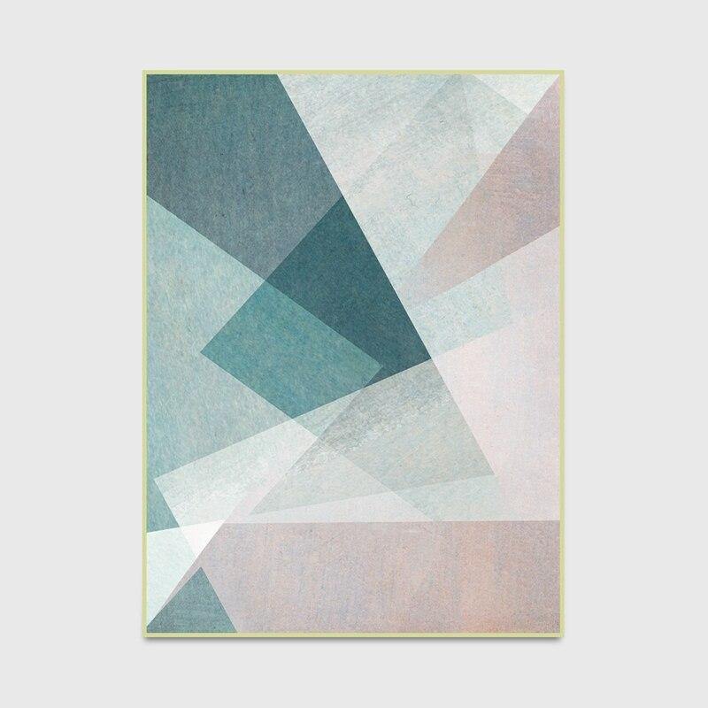 Nordic Simple Large Carpet Living Room Bedroom Bedside Area Rugs Blue Grey Pink Geometric Printed Home Decor Anti-Slip Floor Mat - Surprise store