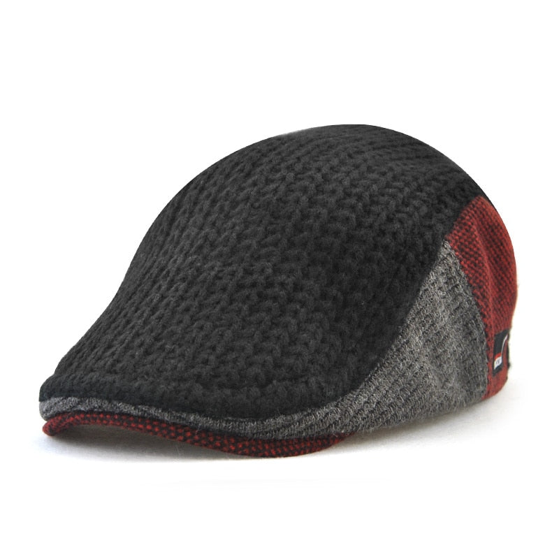 JAMONT Brand Adjustable Beret Caps Outdoor for Men Knitting Breathable Bone Brim Hats Leisure Visor Winter Cap Beret Buckle Hats
