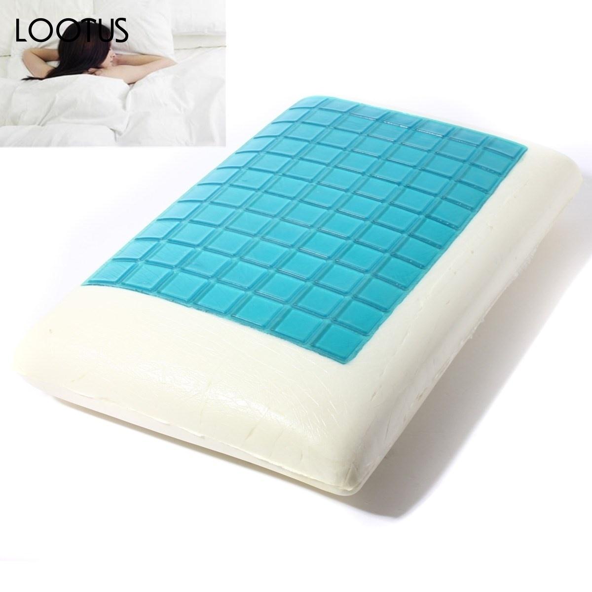 Memory Foam White Bed Pillow Cooling Gel Washable Orthopedic Pillows Cervical Vertebra Super Soft Comfortable Sleeping Pillows