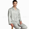 Mens Silk Satin Pajamas Set Pajama Pyjamas Set PJS Sleepwear Set Loungewear U.S.S,M,L,XL,2XL,3XLL,4XL Plus Striped