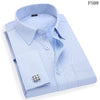 Men French Cuff Dress Shirt 2021 New White Long Sleeve Casual Buttons Shirt Male Brand Shirts Regular Fit Cufflinks Included 6XL