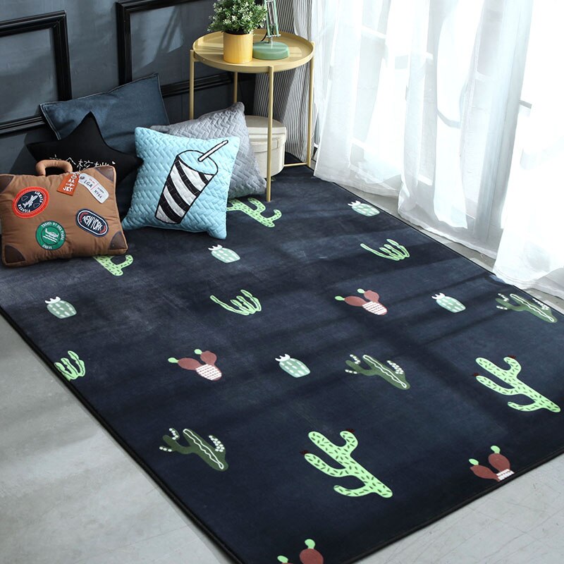 Geometric Plush Nordic Rug and Carpets for Living Room Bedroom Floor Climbing Child Kid Baby Play Mat Bathroom Door Mat alfombra