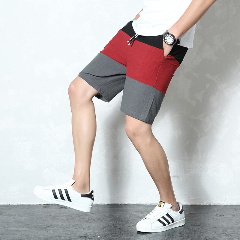 Varsanol Compression Shorts Men Summer Shorts for Men Cotton Casual Shorts Homme Striped Men Clothes Bermuda Masculina 4XL