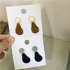 2018 Popular Korean Round Geometric Water Drop Earrings Women Square Simple Pendientes Girl Fashion Ear Jewelry Accessories - Surprise store
