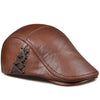 RY990 TOP Winter Man Head Warm Darke Berets Hat Male Genuine Leather 56-60 cm Fitted Stitches Casquettee Caps For Man Gorro