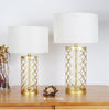 High Quality Simple Warm Golden Table Lamps Retro Creative American Style Lighting For Bedroom Foyer Hotel Decorative Lights