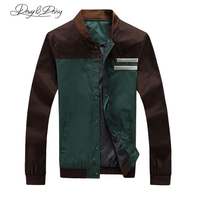 DAVYDAISY High Quality Men Jacket 100% Cotton Baseball Uniform Print Patchwork Casual Fashion Coat Men Brand Clothing DCT-225 - Surprise store