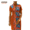 plus size african women dress AFRIPRIDE private custom short sleeve knee-length casual fall dress pure cotton linings A722557 - Surprise store