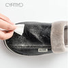 Men's slippers Home Winter Indoor Warm Shoes Thick Bottom Plush Waterproof Leather House slippers man Cotton shoes 2020 New - Surprise store