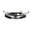 Gold Couple Bracelet Set Beads Men Bileklik Jewelry Adjustable Bracelets For Women Pulseira Masculina CZ Ball Armband Bangles