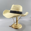 Male large size panama hats big head man foldable cowboy fedora cap men plus size straw hat 58CM 60CM 62CM