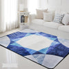 Geometric Nordic Blue Grey Printed Rectangle Carpet Rugs Living Room Bedroom Tapete Non-Slip Children Kids Soft Play Floor Mats - Surprise store