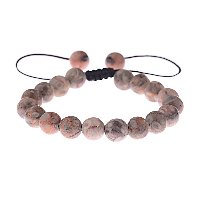 OIQUEI Handmade Women Men Charm White Black Red Natural Stone briaded Bracelets with Macrame for Fashion Jewelry Drop Shipping