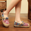 Veowalk Handmade Women Linen Cotton Slip-on Loafers Espadrilles Bohemian Embroidered Ladies Casual Flat Platform Sneakers Shoes