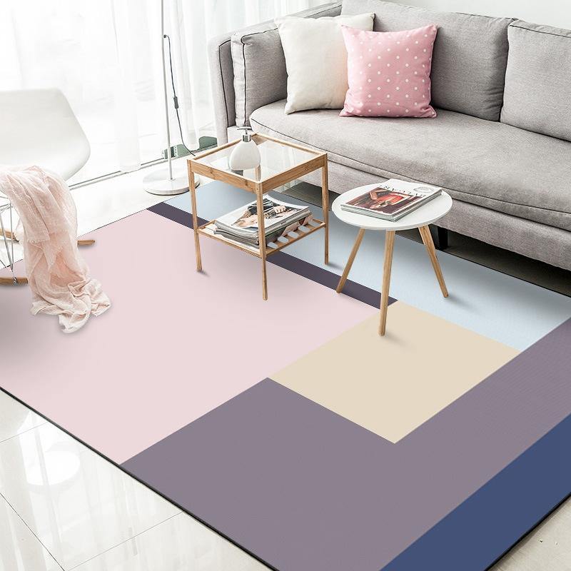 Pink Blue Grey Geometric Large Area Rugs and Carpet Nordic Simple Carpets for Living Room Bedroom Bedside Sofa Floor Mats Tapete - Surprise store