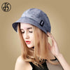FS Fashion Cotton Sun Hat For Women Summer Outdoor Foldable Beach Hats Blue Pink Dark Gray Wide Brim Casual Visor Caps Femme