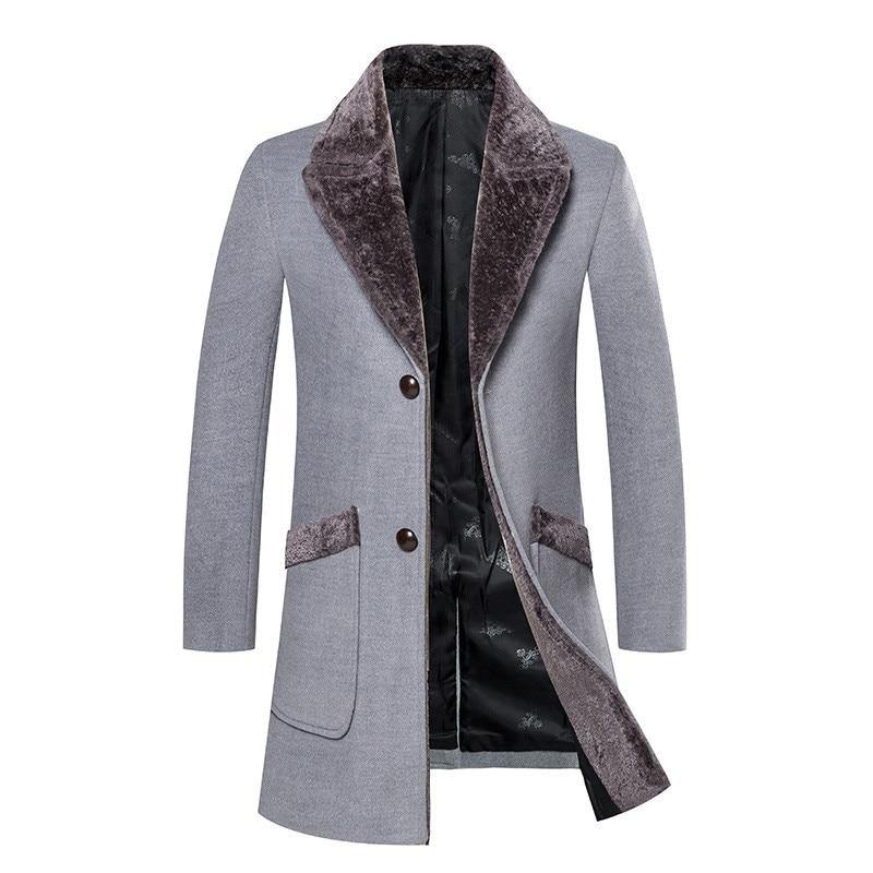 2019 New Arrival Winter High Quality Casual Trench Men Coat Jacket / Business Wool Thick Warm Men's Woolen Coat Large Size S-5XL - Surprise store