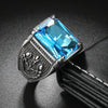 OBSEDE New Fashion 316L Stainless Steel Retro Geometric Men's Ring Austrian Crystal Male Jewelry High Quality Gift for Boyfriend