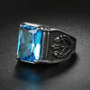 OBSEDE New Fashion 316L Stainless Steel Retro Geometric Men's Ring Austrian Crystal Male Jewelry High Quality Gift for Boyfriend