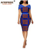 African wax summer bodycon dresses for women AFRIPRIDE tailor made adjustable sleeves knee length women party dress A1925006 - Surprise store
