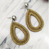 Dandie Fashionable knitting with metallic earrings, personality, trend, female fashion accessories - Surprise store