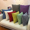 Chenille Flocking Pillow Case Cushion Cover Grey Yellow Purple Red Green Coffee Circle Home Decorative Pillow Cover 45x45cm