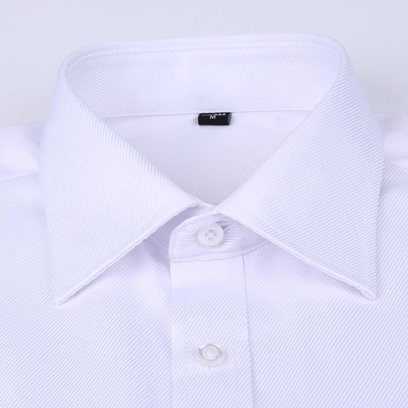 Men French Cuff Dress Shirt 2021 New White Long Sleeve Casual Buttons Shirt Male Brand Shirts Regular Fit Cufflinks Included 6XL
