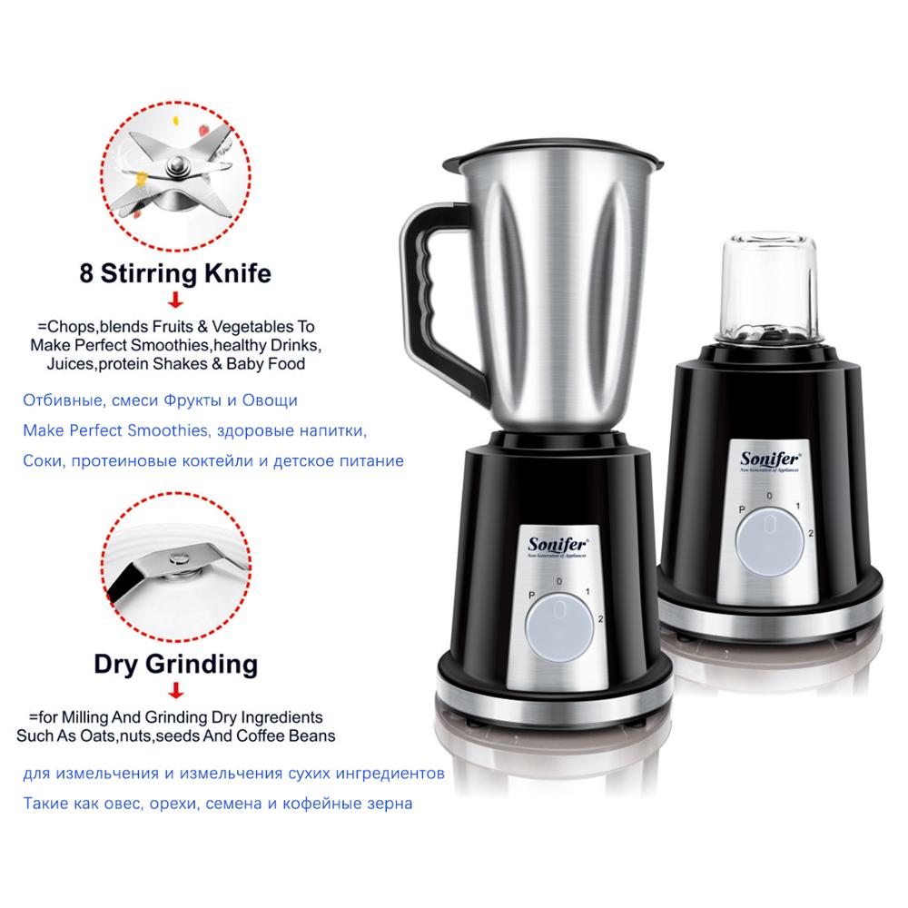 Stationary Blender 2 in 1 Mixers Meat Grinder Household Juicer Kitchen Food Mixer Baby Food Maker Stainless Steel 220V Sonifer