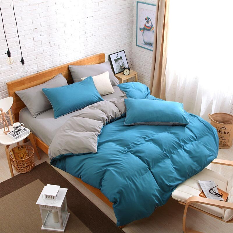 Fashion bedding sets luxury bed linen fashion Simple Style duvet cover flat sheet Bedding Set Winter Full King Twin Queen